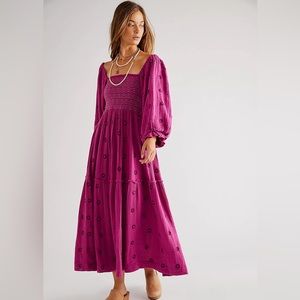 NWOT lNSPlRED by the Free People Dahlia Embroidered Maxi Dress